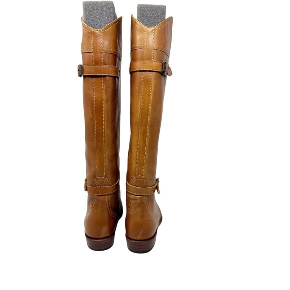 Womens Brown Knee High Riding boots - Picture 5 of 10